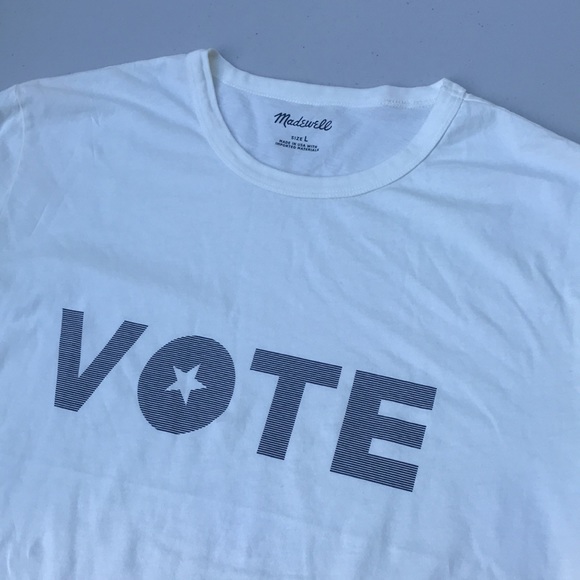 🆕Madewell VOTE t-shirt 100% Cotton New NWT - Picture 7 of 12